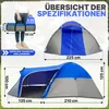 3-Personen Campingzelt Iglu – wasserdicht 3000 mm – mit Produktbild-Vorschau 2