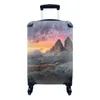 MuchoWow® Koffer Handgepäck Trolley Rollkoffer Kleine Produktbild-Vorschau 1