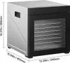 A food dehydrator with dimensions shown, placed on a light gray background. Podgląd zdjęcia produktu