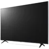 A black LG television with its stand, shown from a side angle on a white background. Produktbild-Vorschau