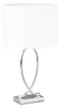 Stolní lampa Relaxdays, látkový stínidlo, chromovaná Náhled obrázku produktu 10