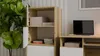 Commode étroite à portes ATALLA - chêne artisanal / blanc Voir les images du produit 9