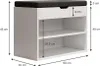 Panca scarpiera da ingresso Vicco Titus Bianco 60 x 45 cm Anteprima dell’immagine prodotto 3