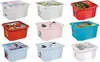 A collage of different colored storage boxes, each with cartoon character designs on them. Produktbild-Vorschau