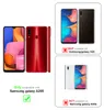 Collage showing a red Samsung Galaxy A20s phone and compatibility information for different Samsung Galaxy models. Produktbild-Vorschau