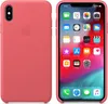 A pink iPhone Xs Max case is shown from the back and front, displaying the phone's screen with various app icons. Podgląd zdjęcia produktu