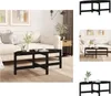 vidaXL Couchtisch Schwarz 118x63x45 cm Massivholz Kiefer -  Produktbild-Vorschau 1