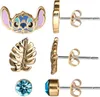 A set of three Disney Lilo & Stitch themed stud earrings displayed against a white background. Anteprima dell’immagine prodotto