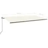 vidaXL Markise Automatisch Einziehbar 600x350 cm Creme -  Produktbild-Vorschau 15