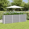 ViadXL Vaso da fiori Grigio chiaro 240 x 40 x 75 cm Acciaio Anteprima dell’immagine prodotto 2