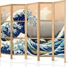 A five-panel folding screen with a Japanese wave design. Anteprima dell’immagine prodotto