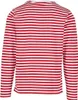 A long-sleeved t-shirt with red and white horizontal stripes. Produktbild-Vorschau