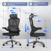 FLEXISPOT Chaise de bureau ergonomique, appui-tête 2D, Voir les images du produit 3