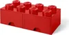 LEGO Schubladenbox STORAGE BRICK DRAWER 8 2 Schübe rot Produktbild-Vorschau 5