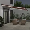 vidaXL Markise Manuell mit LED Braun 500x350 cm Produktbild-Vorschau 3