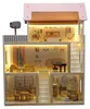 Holzpuppenhaus mit Möbeln, 78 cm, rosa, LED Produktbild-Vorschau 12