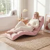 COSTWAY Chaise longue pliable, chaise de sol avec dossier Voir les images du produit 6