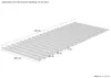 A diagram of a slatted bed base with dimensions indicated. Produktbild-Vorschau