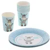 com-four® 47-teiliger Partykoffer zur Geburt eines Jungen - Produktbild-Vorschau 4