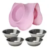 Silikonisches Futterbehälter mit Edelstahl-Futterbowl, für Produktbild-Vorschau 2