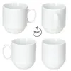6er Set Tommy Kaffeebecher 220ml weiß Porzellan 6 Personen Produktbild-Vorschau 3
