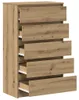 vidaXL Cassettiera rovere artigianale 60x36x103 cm Anteprima dell’immagine prodotto 4