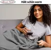 Kuscheldecke 220x240 cm Anthrazit Wohndecke Flauschige Produktbild-Vorschau 3