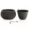 Hängender Blumentopf Betonimitation mit Wellendesign + Produktbild-Vorschau 4