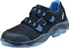 A single black and blue Atlas safety shoe is shown against a white background. Produktbild-Vorschau