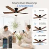 Deckenventilator mit Beleuchtung Schwarz Ø106cm H22cm 40W Produktbild-Vorschau 10
