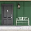 Relaxdays Gartenbank, stabile Parkbank aus Metall, Sitzbank Produktbild-Vorschau 2