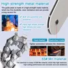 Close-up of a chainsaw chain and marketing text explaining its features. Produktbild-Vorschau