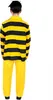 A person wearing a yellow and black striped costume, viewed from the back. Produktbild-Vorschau