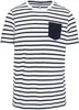 Kariban Gestreiftes Kurzarm-T-Shirt im Marine-Stil mit Produktbild-Vorschau 2