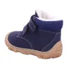A single blue boot with white fur lining and a tan sole is shown against a white background. Anteprima dell’immagine prodotto