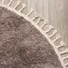 Volero - Teppich Hochflor Rund - Lofty Fringe Taupe - Ø 100 Produktbild-Vorschau 5