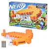 A Minecraft-themed Nerf crossbow and its packaging are displayed. Produktbild-Vorschau