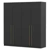 Drehtürenschrank Kleiderschrank Schrank 200 cm Produktbild-Vorschau 2