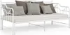 vidaXL Ausziehsofa Bettgestell Weiß Metall 90x200 cm Produktbild-Vorschau 3