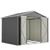 GIHAUVIA Metall Gerätehaus Grau 180 × 229,4 × 191 cm Produktbild-Vorschau 14