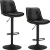 Two black bar stools are shown against a white background. Náhled obrázku produktu