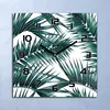 Wanduhr Echt-Glas-Küchenuhr Tropische Palmblatt Quarz 30x30 Produktbild-Vorschau 1