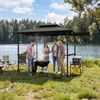 QEENTOE Grillpavillon mit Seitenmarkise, Doppeldach, 2 Produktbild-Vorschau 8