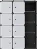 vidaXL Armadio modulare a 9 scomparti 109x36,5x143cm Bianco Anteprima dell’immagine prodotto 4