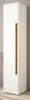 Bad Hochschrank "Center" weiß und Eiche Badschrank 34 x 200 Produktbild-Vorschau 1