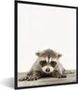 MuchoWow® Gerahmtes Poster Waschbär - Tiere - Jungen - Produktbild-Vorschau 1