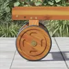 Raumräder 2 pcs Braun 20,5 x 20,5 x 2 cm Massivholz Akazie Produktbild-Vorschau 4