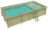 Piscina in legno AQUA 7 x 3.75 – H.1.45 m con spiaggia, Anteprima dell’immagine prodotto 1