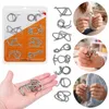 Kovové hlavolamy logické puzzle sada 8 ks pro trénink Náhled obrázku produktu 5