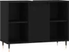 vidaXL Badschrank Schwarz 80x33x60 cm Holzwerkstoff -  Produktbild-Vorschau 3